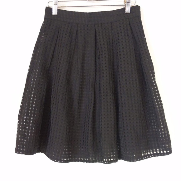 Oak + Fort Black Mini Skater Pleated Skirt - Picture 3 of 9
